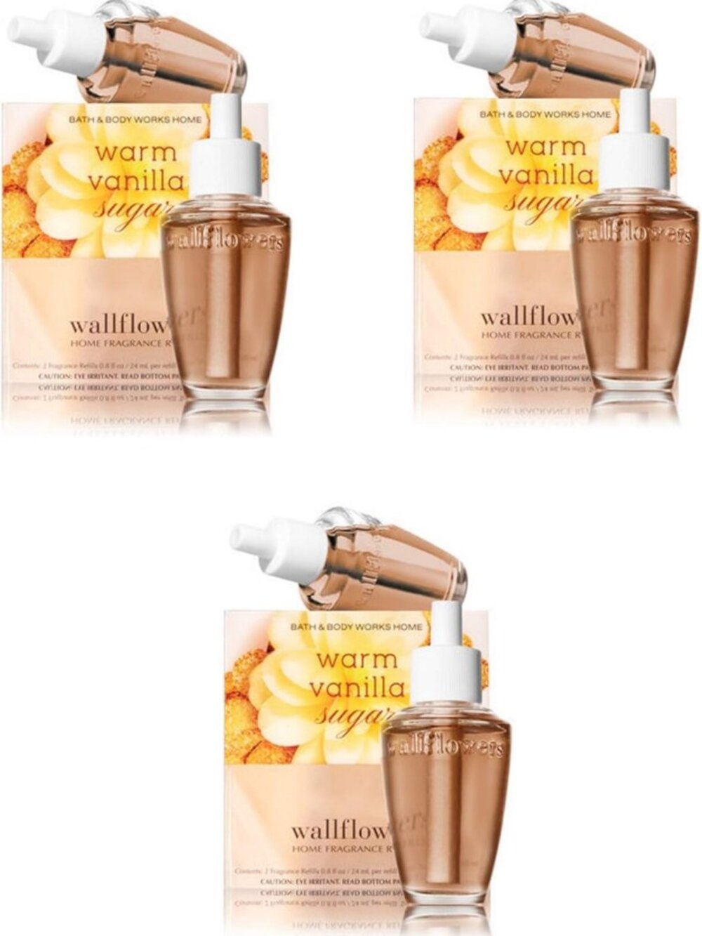 Lot of 6 Wallflower Refill Bulbs - Warm Vanilla Sugar Scented Home Fragrance